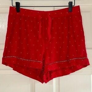 Victoria’s Secret Red and White Polka Dots Pajama Shorts Size Small
